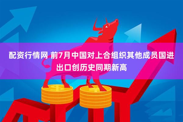 配资行情网 前7月中国对上合组织其他成员国进出口创历史同期新高